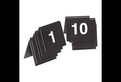 Tischnummer plastik schwarz/weiß 1-10